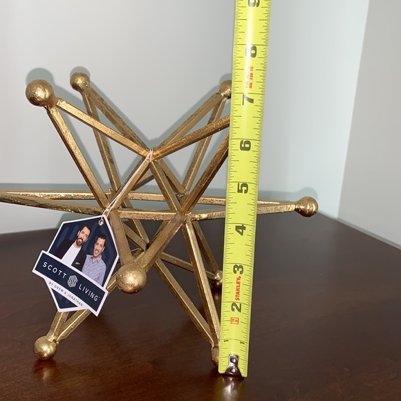 ✨NWT Scott Living By Drew & Johnathan Brass Metal Table Accent - Picture 4 of 9